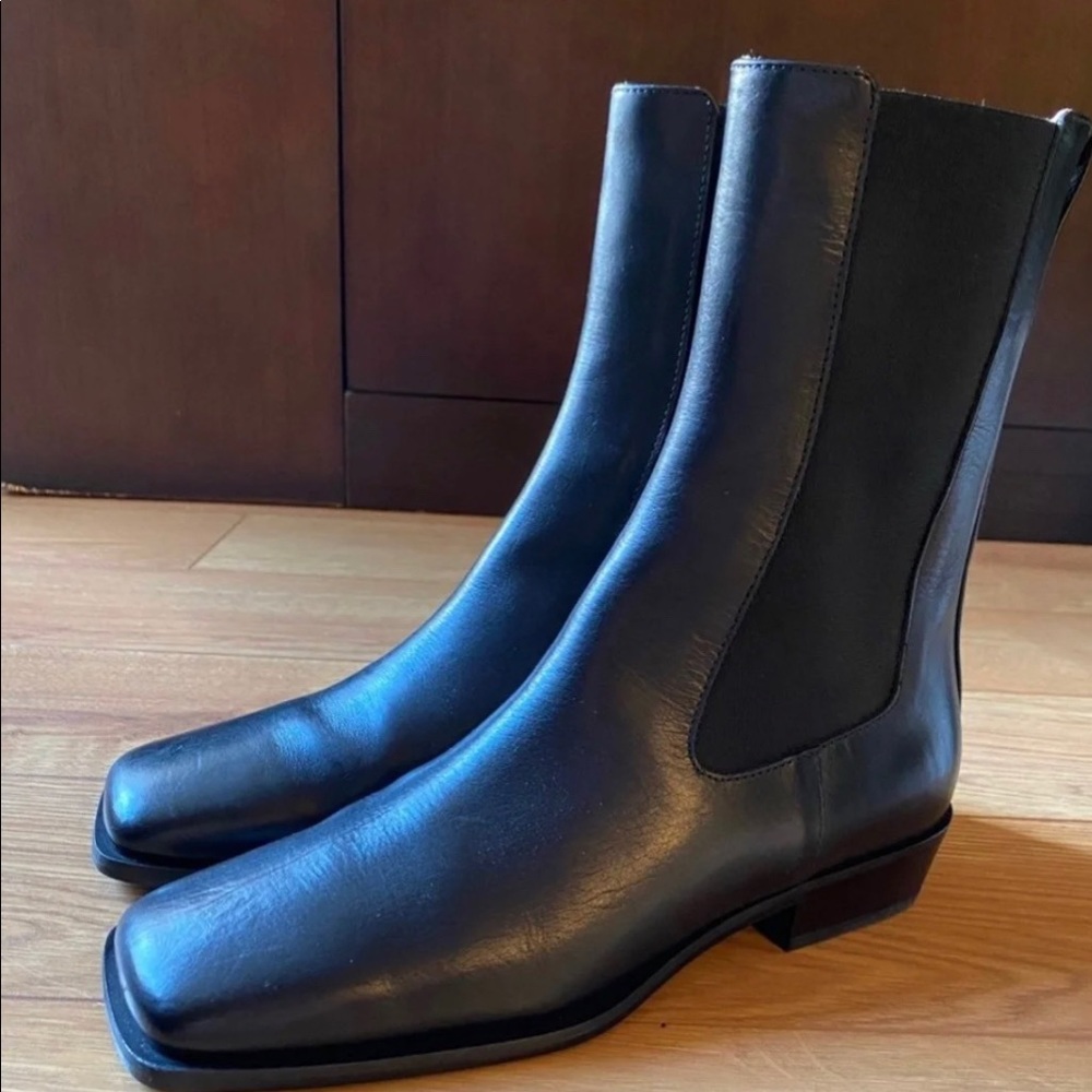 Leather boots